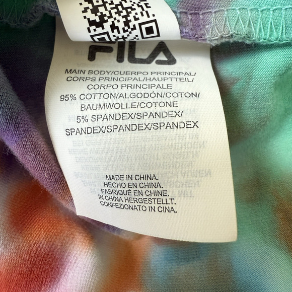 Fila Tie Dye Halter Top Rainbow Crop Logo Festival Rave Pride Tank Size Large - Picture 6 of 10